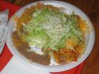Tostada and Enchilada combo