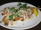 Tequila, Garlic Prawns with Cilantro Creme Fraiche