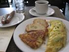 Farm House Cafe Omelet with a side of Chicken Apple Sausage