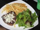 Certified Angus Top Sirloin with Bleu Cheese Crumble, French Fries & Salad Certified Angus Top Sirloin with Bleu Cheese Crumble, French Fries & Salad
