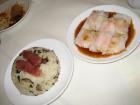 Fried Rice with Chinese Sausage and Shrimp Rice Rolls