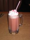 Some kind of raspberry coffee drink