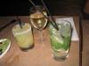 Oro Azul Blanco Margarita, Pinot Grigio, and Virgin Mojito