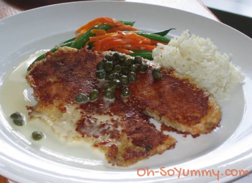 McCormick & Schmick's Parmesan Crusted Tilapia with Lemon Butter and Capers