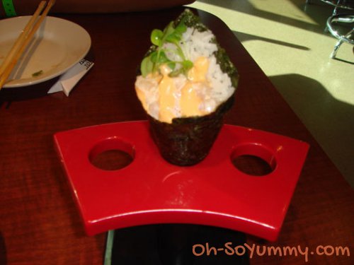 Spicy Scallop Handroll Spicy Scallop Handroll