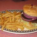 Buffalo Blues Burger and Fries