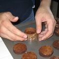 Wrapping the transfer around a brownie