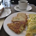 Farm House Cafe Omelet with a side of Chicken Apple Sausage