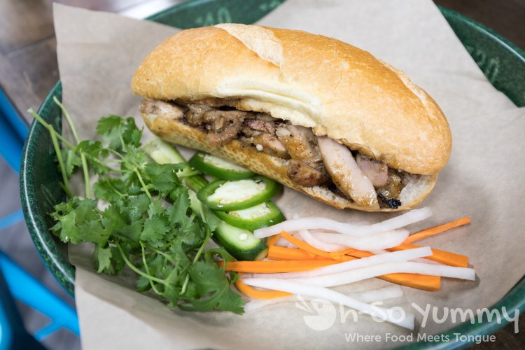 Grilled Chicken Banh Mi Sandwich Deconstructed at 102 Hub in Mira Mesa