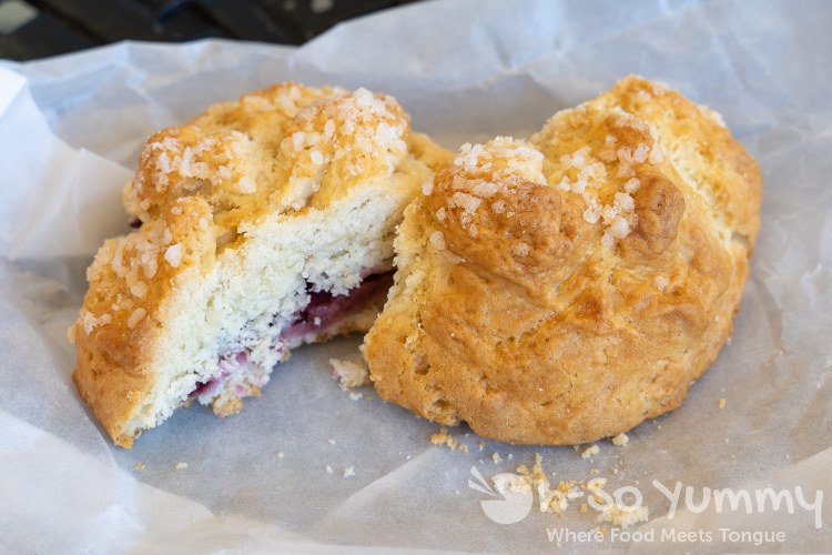 Mixed Berry Scone from French Oven bakery in San Diego