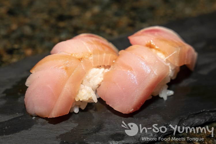 Japanese Yellowtail Belly Nigiri at Wrench and Rodent in Oceanside