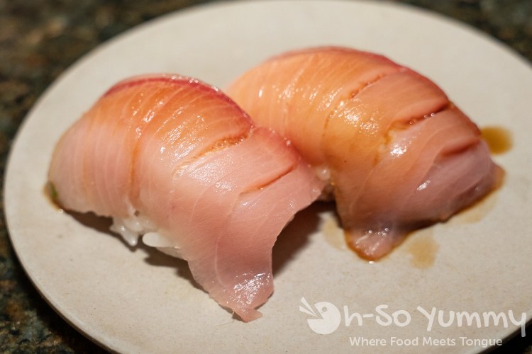 Japanese Yellowtail Nigiri at Wrench and Rodent in Oceanside