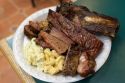plated BBQ and sides at Coops BBQ