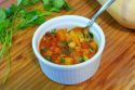 Moroccan Spiced Lentil Soup with Butternut Squash, Garbanzo and Fava Beans | Oh-So Yummy