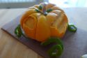 Cinderella pumpkin carriage with garlic mice